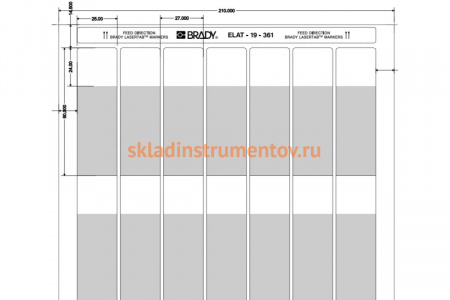 Этикетки для лазерного принтера ELAT-19-361 BRADY brd29857