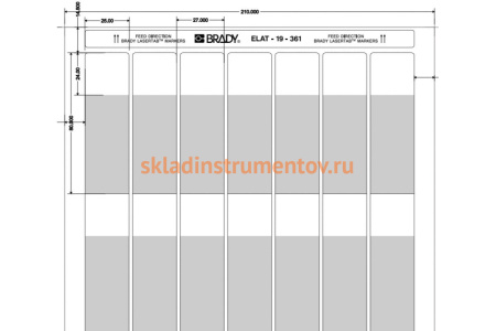 Этикетки для лазерного принтера ELAT-19-361 BRADY brd29857