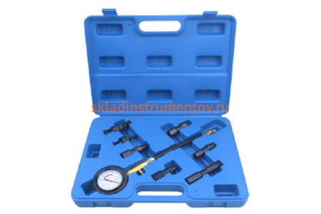 Тестер компрессии для бензиновых двигателей ROCKFORCE 0-21bar 8 предметов в кейсе RF-909G1