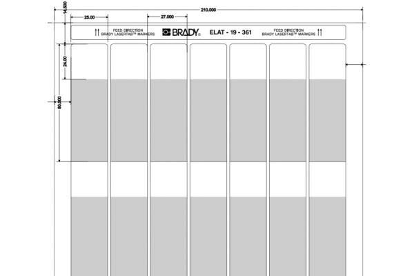 Этикетки для лазерного принтера ELAT-19-361 BRADY brd29857