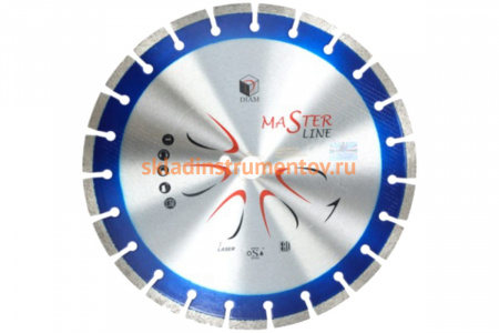 Круг алмазный сегментный 1A1RSS Master Line (230х22.2 мм) по железобетону Diam 000501