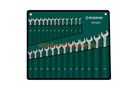 Набор комбинированных ключей ROSSVIK 6-32мм, 26шт WST0632