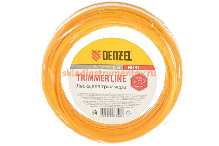 Леска для триммера круглая, 1,3мм х 15м Denzel 96141