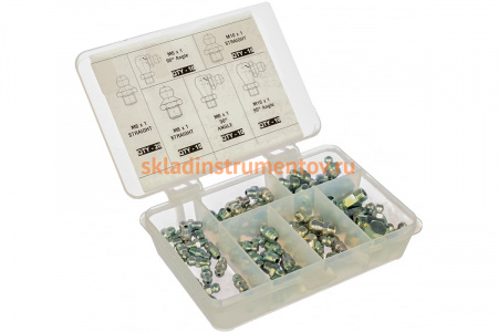 Набор пресс-масленок GFT/KIT/M-80 80 шт. в пластиковом диспенсере GROZ GR43973