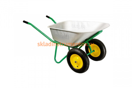 Строительная, 2-х колесная, усиленная тачка грузоподъемность 320 кг, объем 100 л PALISAD 68923