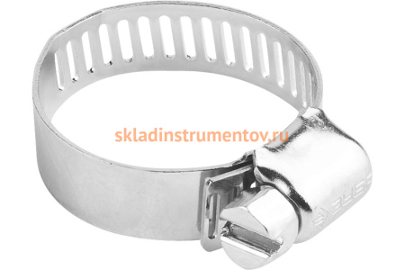 Хомуты Зубр ЭКСПЕРТ из нержавеющей стали с просечной лентой ПЛ-12,7, 29-47мм, 100шт 37815-029-47-100