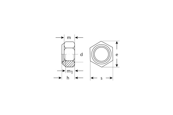 Гайка с нейлоновым кольцом Зубр DIN 985, M14, 5 кг, кл.пр. 6, оцинкованная 303580-14