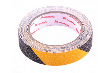 Клейкая противоскользящая лента MATRIX, черно-желтая, 25 мм х 5м, 88717