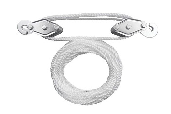 Полиспаст 2-блочный с канатом (20 м; 200 кг) TOR 1005956