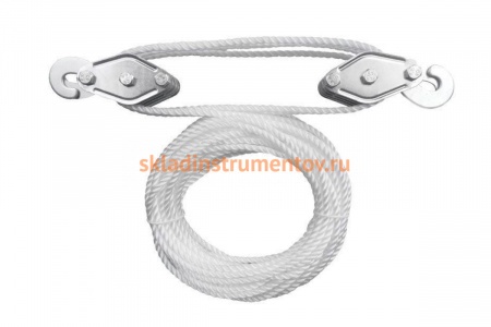 Полиспаст 2-блочный с канатом (20 м; 200 кг) TOR 1005956