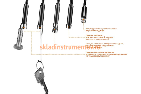 Видеоскоп ЗУБР Профессионал ВC-100 45355