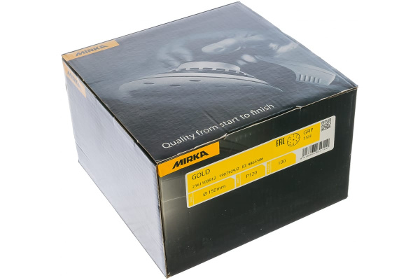Круг шлифовальный GOLD (100 шт; 150 мм; 15 отв.; Р120) MIRKA 2361109912