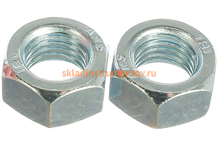 Гайка ЗУБР ГОСТ 5927-70, M16, 2 шт, кл. пр. 6, оцинкованная, 303556-16