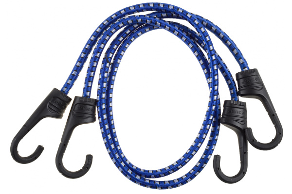 Шнур Зубр "ЭКСПЕРТ" резиновый крепежный пластиковые крюки со стальным сердечником, 100 см, d 8 мм, 2 шт 40508-100