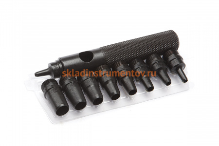 Набор просечек со сменными насадками Дело Техники 10 предметов 2,3,4,5,6,7,8,9,10 мм 50/5 376510