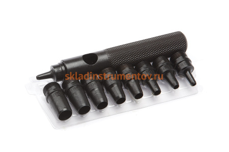 Набор просечек со сменными насадками Дело Техники 10 предметов 2,3,4,5,6,7,8,9,10 мм 50/5 376510