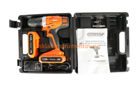 Аккумуляторная дрель Спец БДА-18-ЛИ 3316