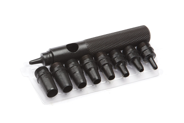 Набор просечек со сменными насадками Дело Техники 10 предметов 2,3,4,5,6,7,8,9,10 мм 50/5 376510