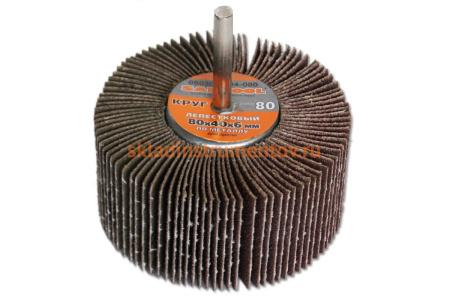 Круг лепестковый по металлу для дрели 80x40x6 мм, P80 SANTOOL 060302-004-080