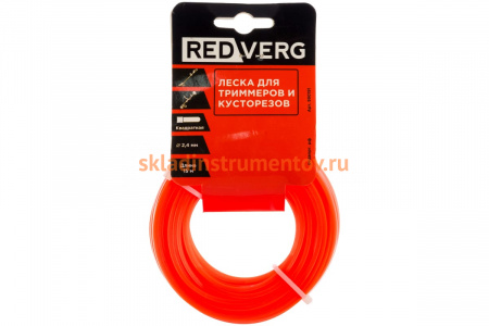 Леска для триммера 2,4 мм, 15 м, квадратная REDVERG 5014466
