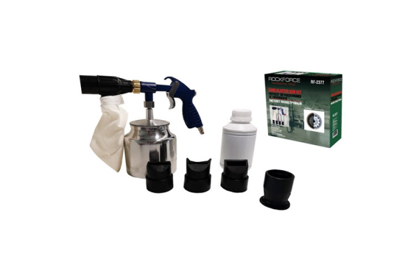 Пескоструйный пневматический пистолет со сменными насадками и песком ROCKFORCE RF-2377