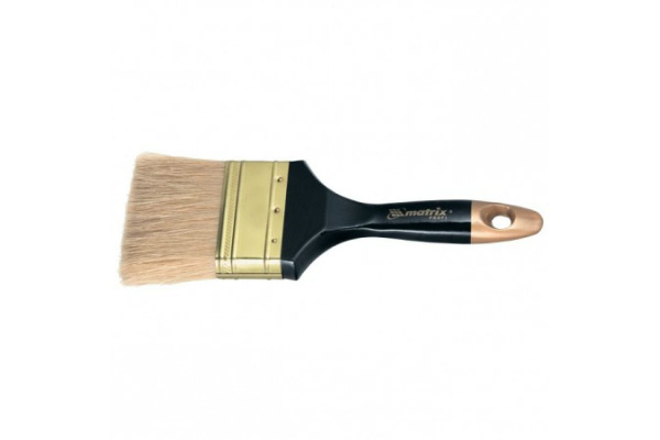 Кисть плоская "Профи" 4", натуральная щетина, пластмассовая ручка MATRIX 83165