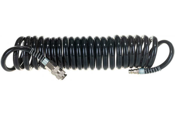 Шланг полиуретановый спиральный с быстросъемными соединениями 5 м Pegas pneumatic 4925