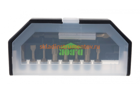 Набор бит TiN-half 10 шт с магнитным держателем D.BOR D-SET-10A-1-TIN