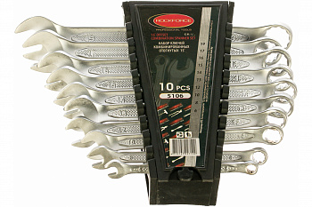 Набор ключей комбинированных 15грд., 10 предметов ROCKFORCE RF-5106