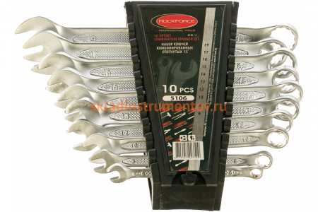 Набор ключей комбинированных 15грд., 10 предметов ROCKFORCE RF-5106