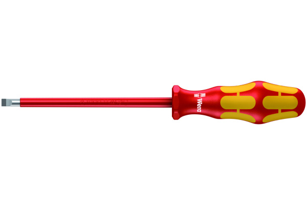 Отвёртка диэлектрическая Wera, VDE, SL 1.0х5.5х125 мм, WE-006120
