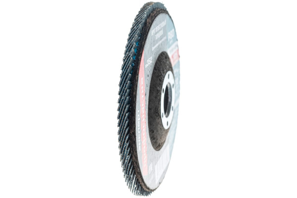 Круг лепестковый торцевой 125 мм/P80 72 сегмента для нерж ZK циркониевый электрокорунд Профоснастка №352