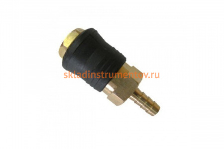 Быстроразъем пневматический с клапаном - елочка 10 мм ROCKFORCE RF-SE6-3SH