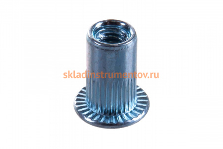 Заклепка резьбовая стальная цилиндрическая с насечкой (1000 шт; М4; стандартный борт) MESSER 211104S-1000