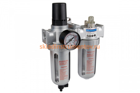 Фильтр-влагоотделитель с редуктором и лубрикатором (1/4"; 10 бар) KING TONY 799A0-23C