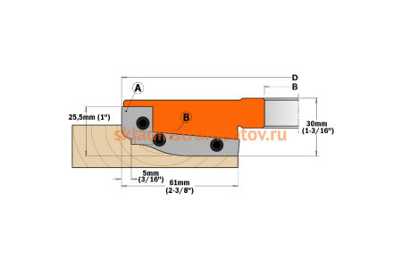 Нож (2 шт; 19.8х11.9х1.5 мм) для фрез 694.013 CMT 695.013.A1