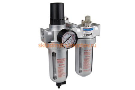 Фильтр-влагоотделитель с редуктором и лубрикатором (1/4"; 10 бар) KING TONY 799A0-23C