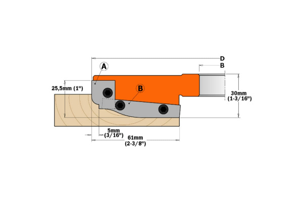 Нож (2 шт; 19.8х11.9х1.5 мм) для фрез 694.013 CMT 695.013.A1