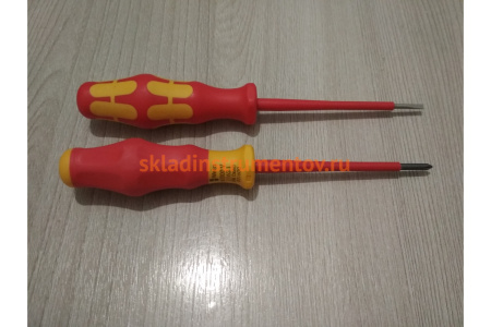 Отвертка диэлектрическая Wera, VDE, PH 0х80 мм, WE-031600