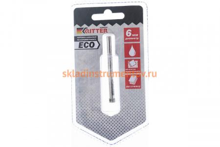 Коронка алмазная Eco по стеклу и керамограниту 6 мм RITTER PS22305061