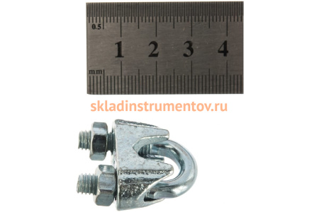 Зажим троса ЗУБР DIN 741, 8мм, 2 шт, оцинкованный, Профессионал 304416-08 Зажим троса ЗУБР DIN 741, 8мм, 2 шт, оцинкованный, Профессионал 304416-08