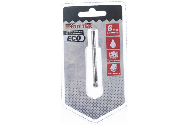 Коронка алмазная Eco по стеклу и керамограниту 6 мм RITTER PS22305061