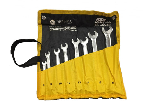 Набор комбинированных ключей 6-19мм ЭВРИКА ER-10080