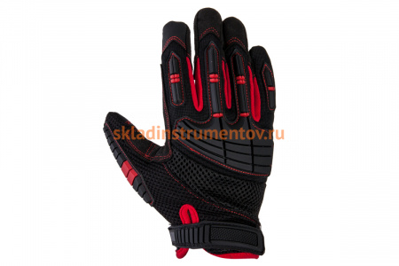Виброзащитные, противоударные перчатки Jeta Safety, черный/красный, размер L/JAV02, JAV02-9/L