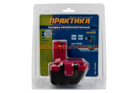 Аккумулятор (12 В; 1.5 А*ч; NiCd) для инструментов BOSCH блистер ПРАКТИКА 030-856