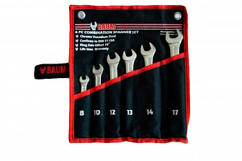 Набор комбинированных ключей BAUM 8 предметов, 7-19 мм 30-08М