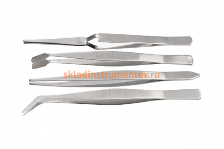 Набор пинцетов из нержавеющей стали SPARTA 4 шт 914845