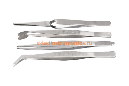 Набор пинцетов из нержавеющей стали SPARTA 4 шт 914845