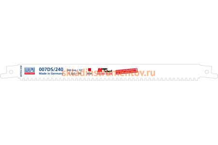 Полотно сабельное 007 DS/240 bi (5 шт; 240х19х0.9 мм; 5 TPI) WILPU 1882200005 Полотно сабельное 007 DS/240 bi (5 шт; 240х19х0.9 мм; 5 TPI) WILPU 1882200005