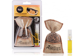 Ароматизатор Airline Кофе в мешочке со спреем, шоколадный мандарин AFCO202